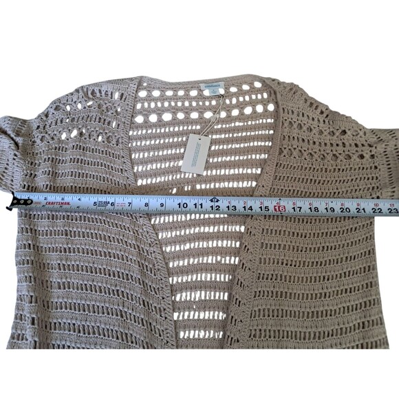 NWT Sundance Cardigan Women's Small Crochet Fosette Open Knit Sand Neutral Beach - Picture 14 of 16